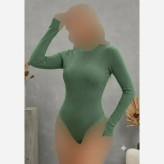 بادی یقه گرد زنانه جنس پنبه کبریتی فری سایز