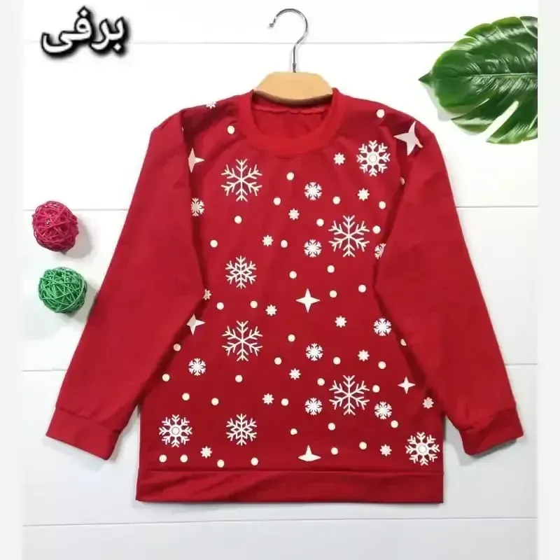 بلوز دورس زنانه یقه گرد طرح برفی سایز 36 تا 44