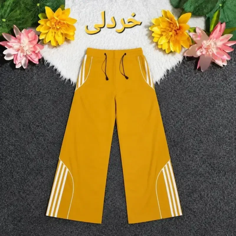 شلوار بگ کتان زارا سه خط زنانه قد 105